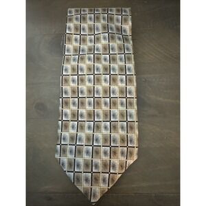 Vintage Pierre Balmain Men's Necktie Abstract Silk Tie Black Gray USA 4"